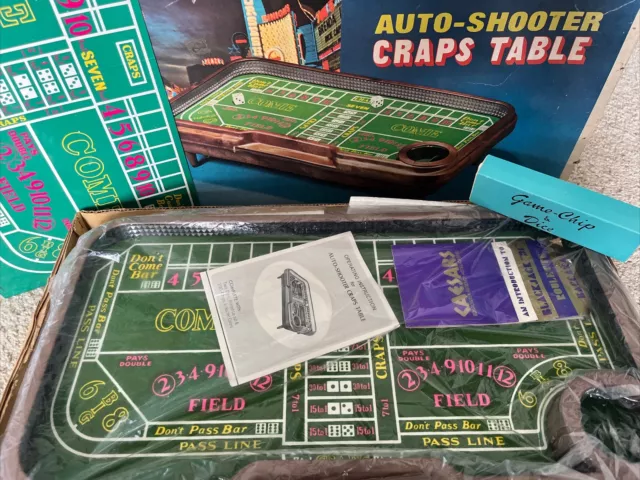 Vintage Waco Auto-Shooter Craps Table Automatic Dice Roller Complete