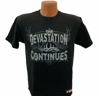 Authentic WWE Goldberg The Devastation Continues T-Shirt M WWF wrestling