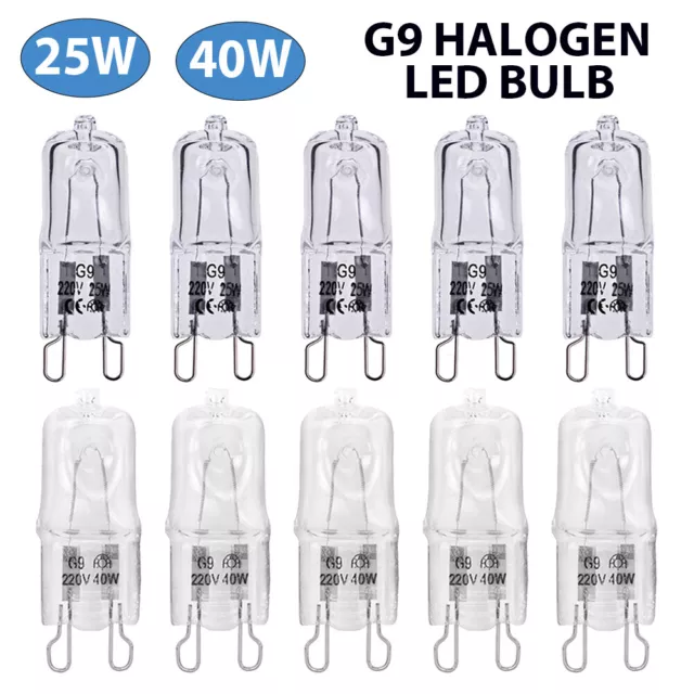 up 20x G9 Halogen Bulbs 25W 40W  Warm White Filament Lamp Replace LED Bulb 240V