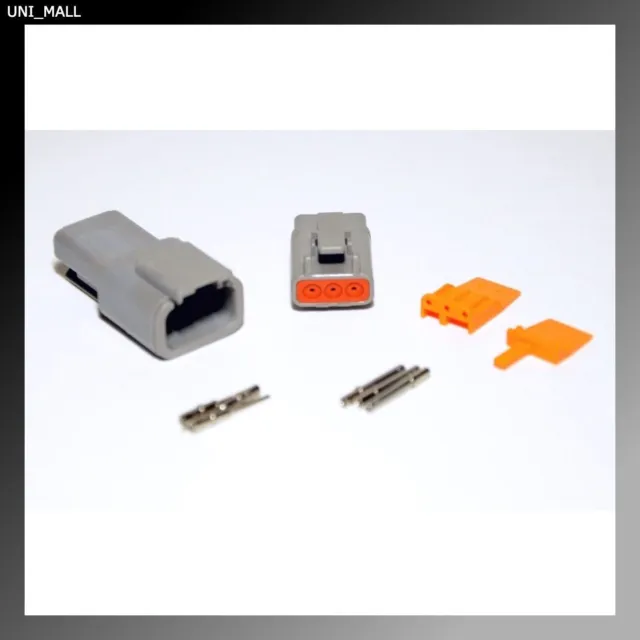 Deutsch DTM 3-Pin Véritable Connecteur Kit 20-22AWG Solide Contacts, USA