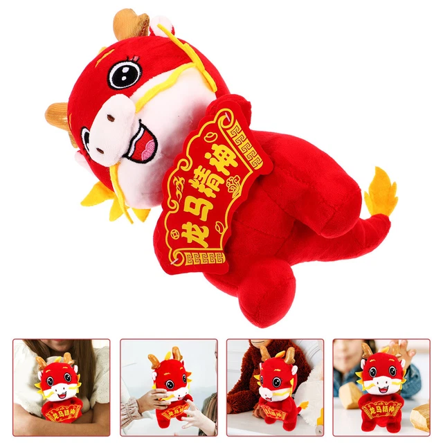 Chinese New Year Dragon Plush Doll 2024 Year of Dragon Mascot Cute Stuffed