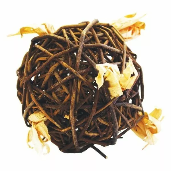 Happy Pet Natural Chew Treat Rabbit Guinea Pig Willow Play Ball Interactive Toy