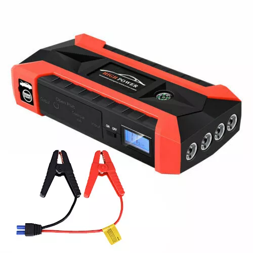 Auto KFZ Starthilfe 89800MAH 600A Jump Starter Ladegerät Booster Powerbank DE