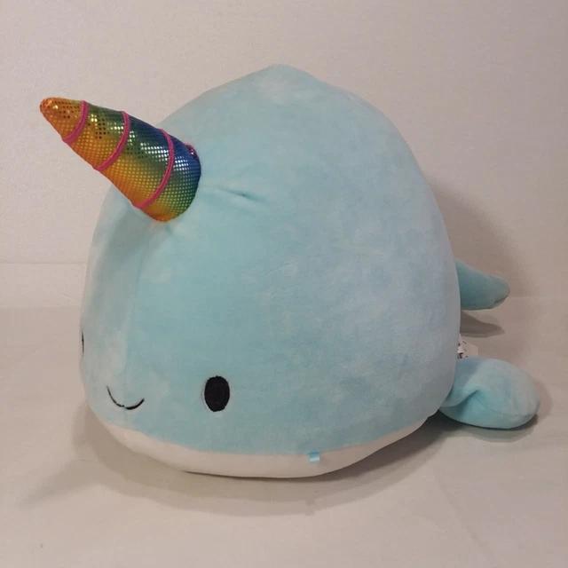 Squishmallows Stackable Wally the Narwhal Medium 14" Kellytoy Plush Toy