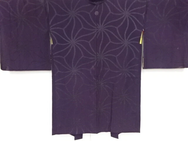96527# Japanese Kimono / Antique Haori / Woven Asanoha
