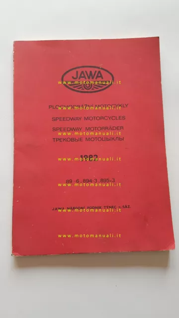 JAWA Modelli Speedway 89.6 - 894.3 - 895.3 1982 catalogo ricambi manuale uso