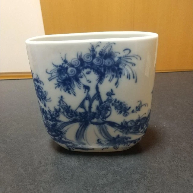 ROSENTHAL STUDIO Line by Bjorn Wiinblad Vase BLUE FLOWER w/box 22