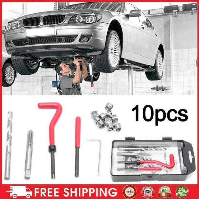15pcs Helicoil Thread Repair Kit M10x1.0/1.25/1.5 w/ 10 Wire Thread Inserts