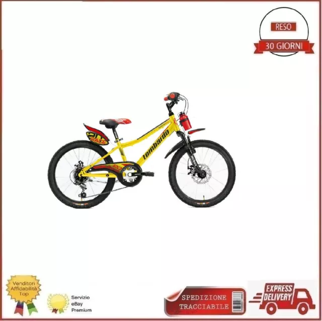 Lombardo Mtb 20 Brera 7v Freni a Disco Bici Bambino Ragazzo Bicicletta