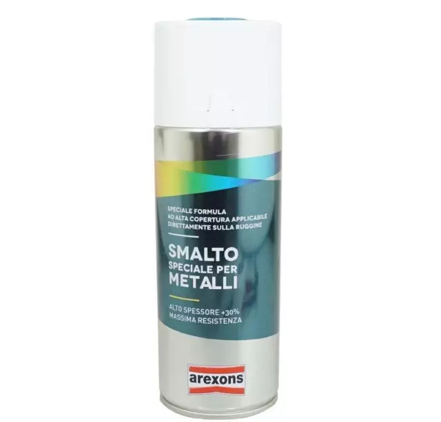 Bombe peinture smalto special metal brillant bleu ral 5012 400ml 3206 Arexons