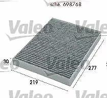 VALEO (698768) Innenraumfilter, Pollenfilter, Mikrofilter für AUDI OPEL
