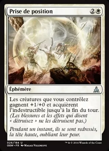 MTG Magic OGW - (x4) Make a Stand/Prise de position, French/VF