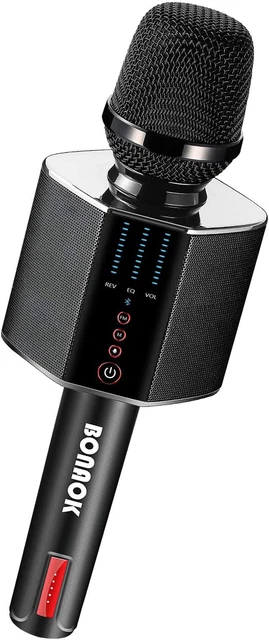 BONAOK Karaoke Microphone, Portable Wireless Bluetooth Karaoke Mic for Adults&Ki