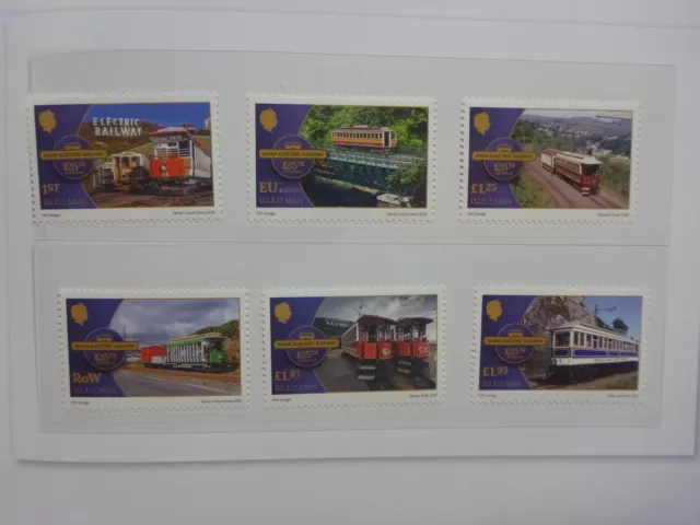 ISLE OF MAN 2018 125th ANNIV MANX ELECTRIC RAILWAY SET 6 MINT STAMPS