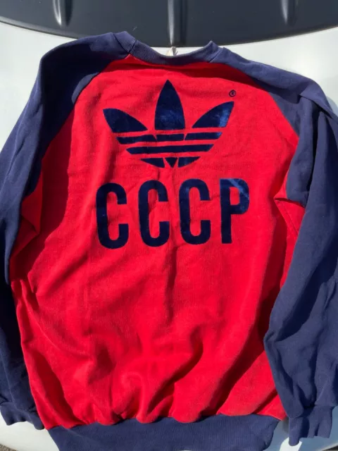 Vintage Adidas Original West Germany USSR Sweatshirt Jacket 80s Soccer Man’s Rar