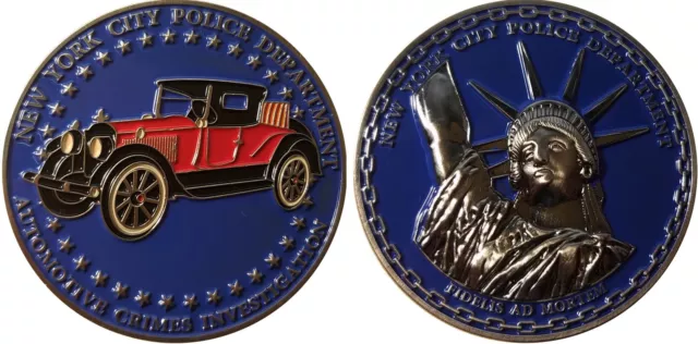 New York Police Department Automotive Crimes challenge coin 2" 53