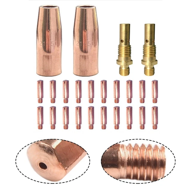 20 Embouts De Contact MIG/MAG M6 Pour Torches Binzel - Compatible 23/24/26/36KD, 240D, 25AK