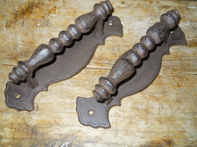 1 HUGE Cast Iron Antique Style FANCY Barn Handle, Gate Pull, Shed Door Handles 3