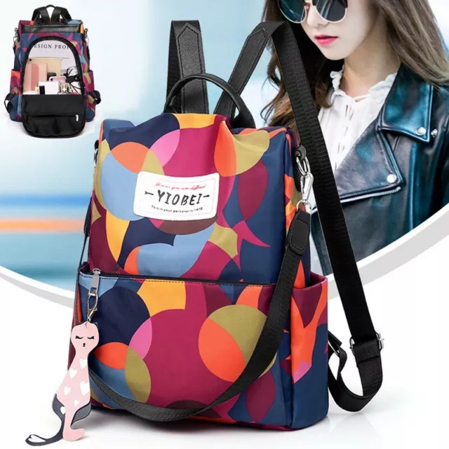 Damen Anti-Diebstahl Rucksack Wasserdicht Schule Handtasche Reisetasche Backpack