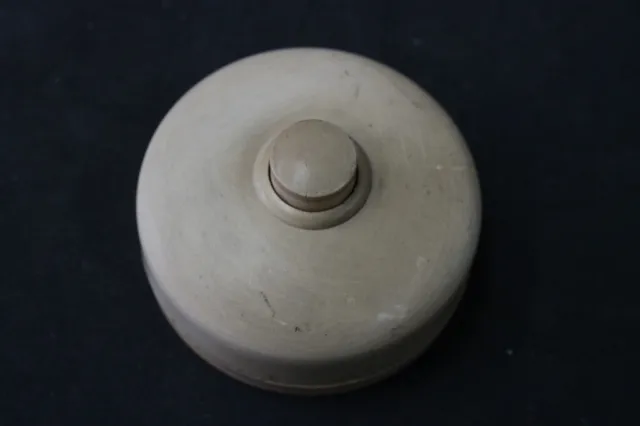 1 X Old Switch Light Door Bell Button Exposed Round White Vintage Small 45mm & Ø