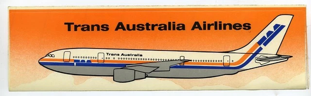 Vintage unused sticker  Trans Australia Airlines TAA airplane