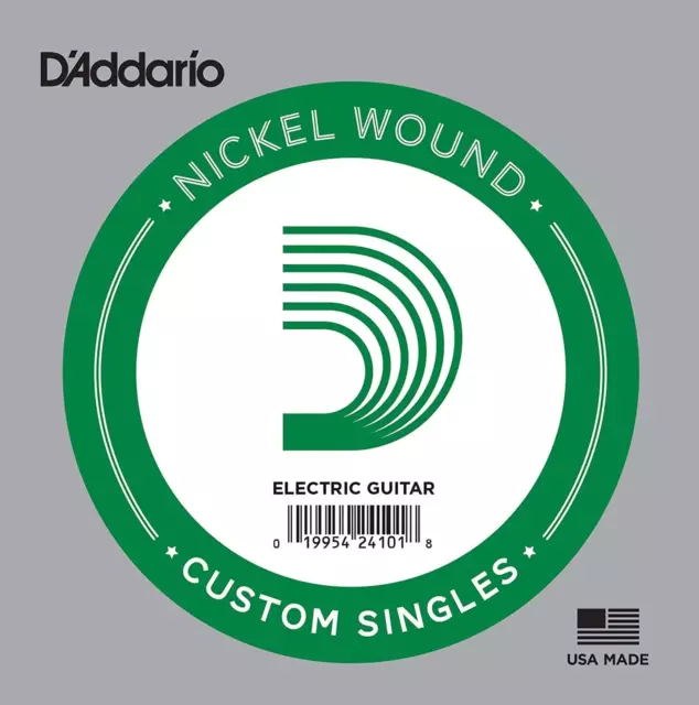 D'Addario Strings Single Electric Guitar Strings - Nickel Wound - Gauges 18-80