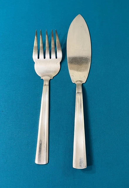 Couvert à Poisson CHRISTOFLE XIXe - Argent Plaqué - Cuillère De Service Poisson