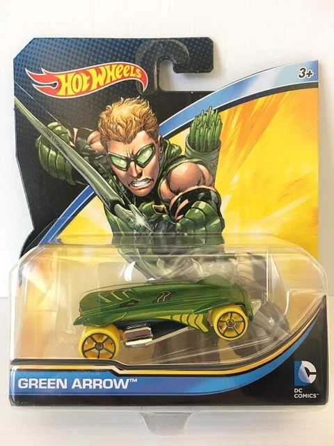 Hot Wheels - DC Comics GREEN ARROW Auto Modellino Character Cars Metallo 7cm MAT