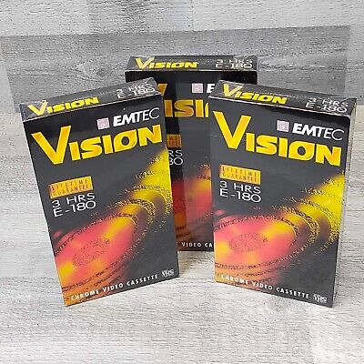 3 x VCR VHS VIDEOCASSETTA/cassette BIANCHI-SIGILLATO-Agfa videoclean CASSETTA 
