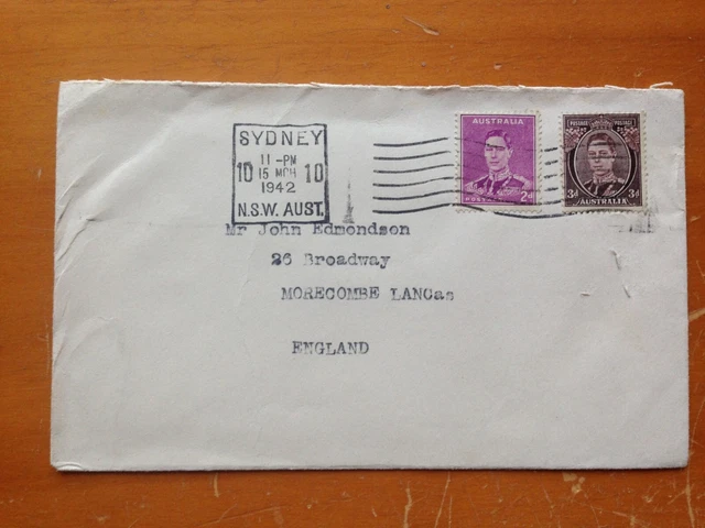 1942 Australia Kgvi 2D & 3D Sydney Nsw Machine Cancel