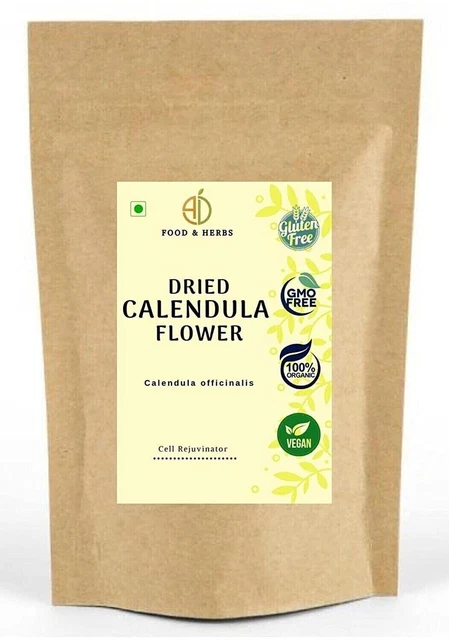 A D Food & Herbs Dried CALENDULA FLOWER 100g Free Shipping World wide
