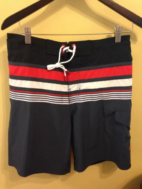 Speedo Swim Trunks Shorts Men's Size Small NWT MSRP $59 Red White Black Gray