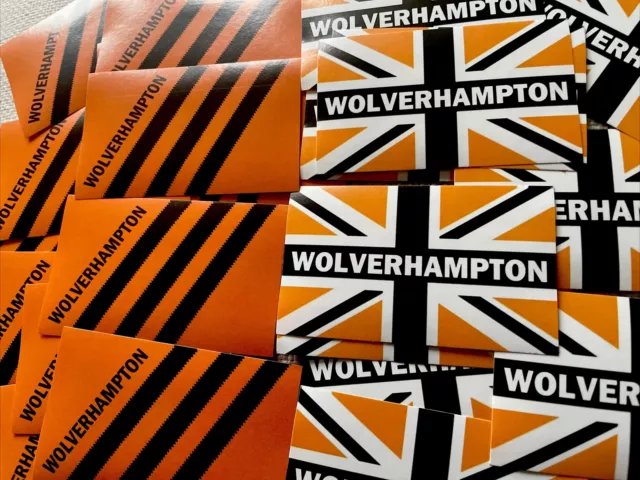 24 x Wolverhampton Wanderers FC Stickers - Flag Scarf Shirt Badge Print Hat WWFC