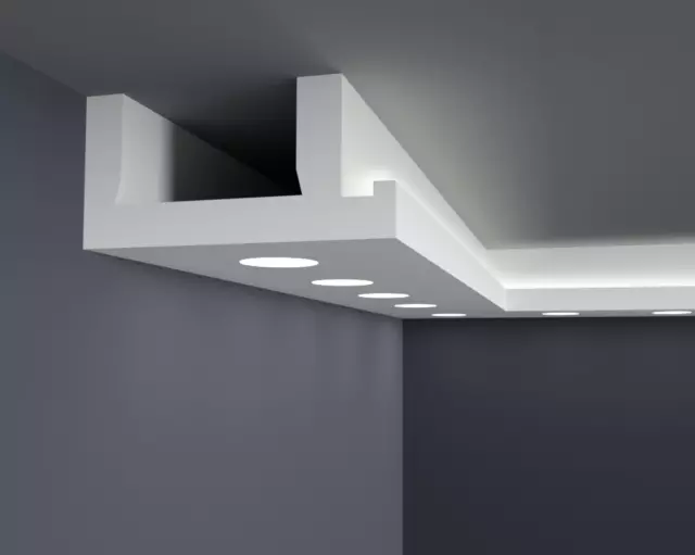 22m PARA LED HALÓGENO - Dos tiras de LED, Iluminación de techo Espuma dura...