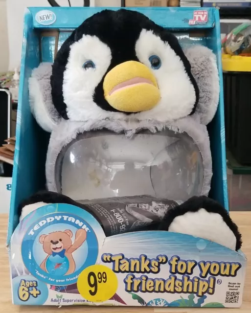 Betta Fish Tank/ Piggy Bank /Snack Holder Child inside PENGUIN Plush