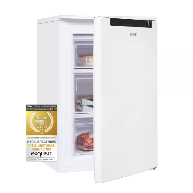 Exquisit Gefrierschrank GS581-040C weiss | 87 l Nutzinhalt | 4 Sterne | Kompakt