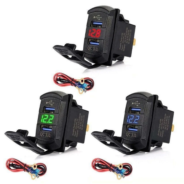 Smartphone pour voiture NEUF double commutateur basculateur USB QC3.0 chargeur r