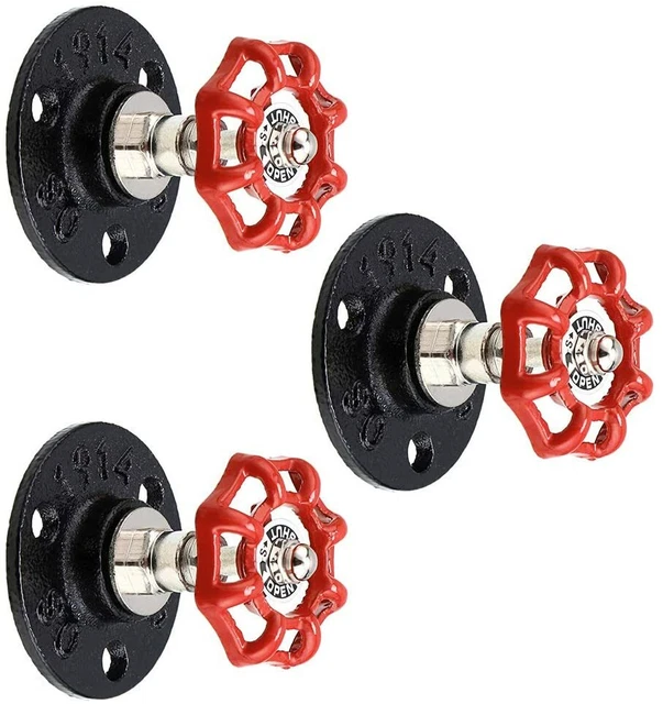 3PCS Industrial Pipe Coat Hook Racks Cap Hat Robe Towel Holder Hanger Heavy Duty