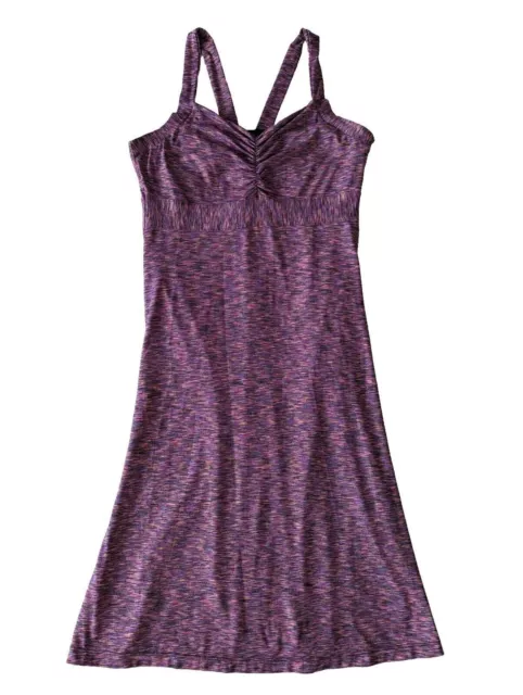 Prana Dress Womens Small Amaya Heathered Purple Space Dye Sleeveless Racerback