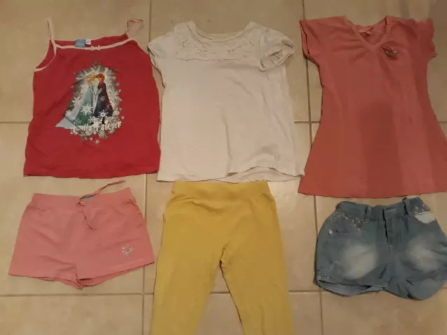 lotto 615b stock 6 pezzi abbigliamento bimba bambina 7 anni