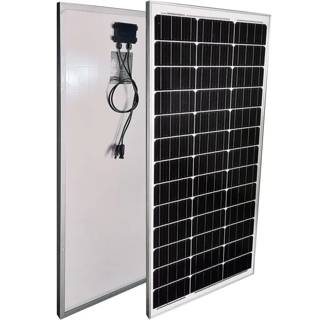 Pannello Solare Fotovoltaico 100W Monocristallino Alta Efficienza Camper Casa