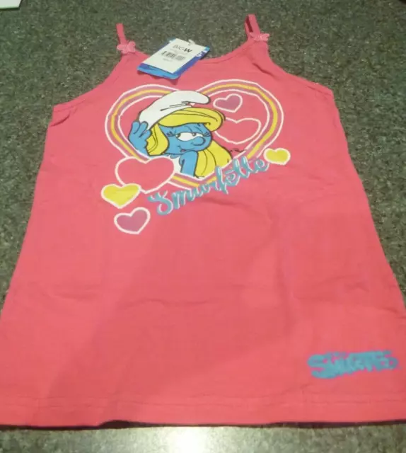 Smurfette   -   Singlet  - Size 7- BRAND NEW WITH  TAG-  2012