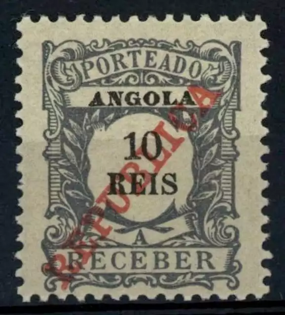 Angola 1911 SG#D167, 10c Postage Due Optd Republica MH #E92660