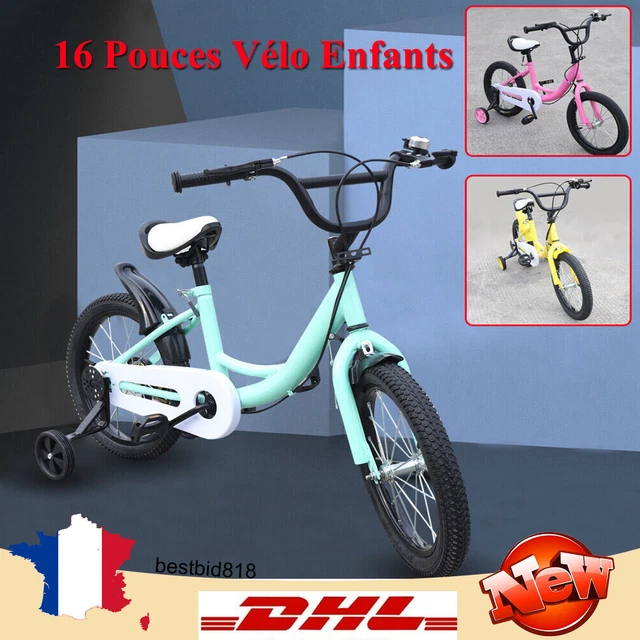 Velo 16 pouces Titi enfant fille rose gros minet pas cher 