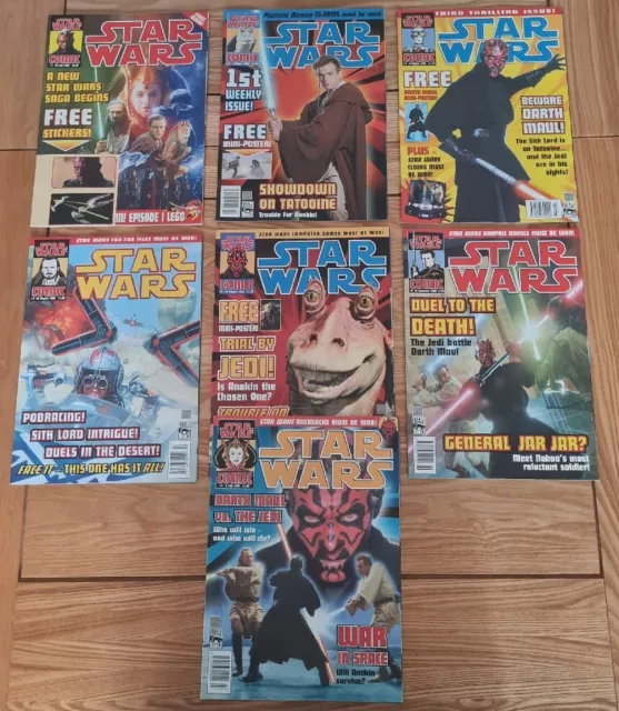 Star Wars Comic Bundle 1999 Issues 1 to 7 Titan Magazines.