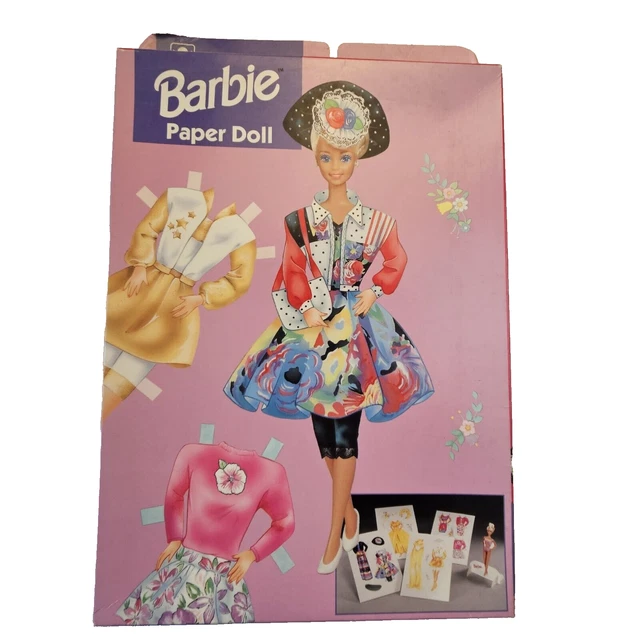 BARBIE PAPER DOLL Kit 1993 4 Outfits by Golden New Box Uncut 90s