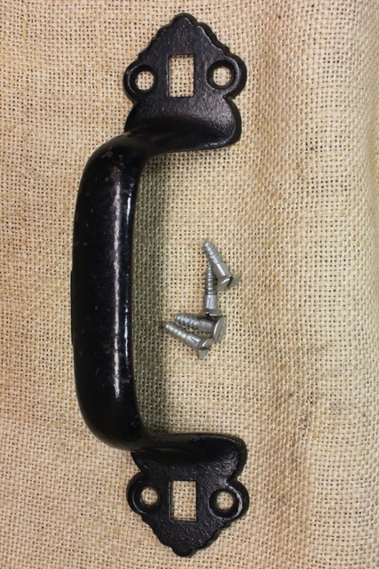 Old Offset Thumb Latch Handle Screen Attic Barn Door Pull Iron Vintage 7 3/4”