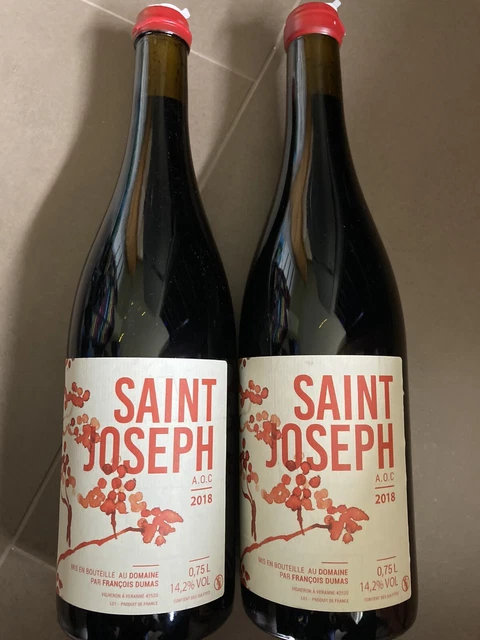 Saint-Joseph rouge 2018 François Dumas lot de 2 bouteilles superbes vins