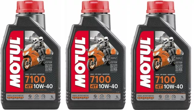 OLIO MOTORE  MOTUL 7100 10W40 MA2 3 LITRI 100% Sintetico MOTO SCOOTER 4 TEMPI