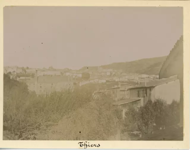 France, Panorama de Thiers, ca.1895, Vintage citrate print Vintage citrate print